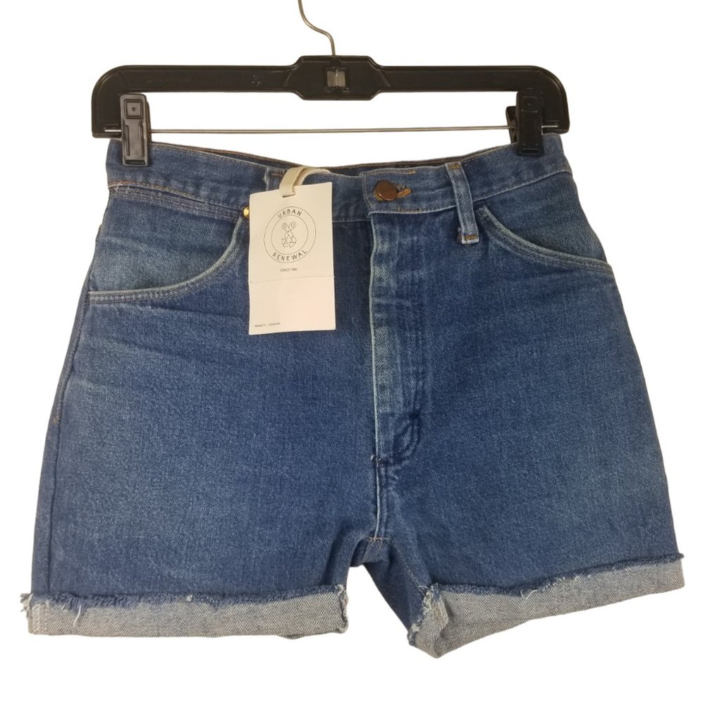 NWT Urban Outfitters X Wrangler Sz XS High Waist Cuffed Jean Shorts $59